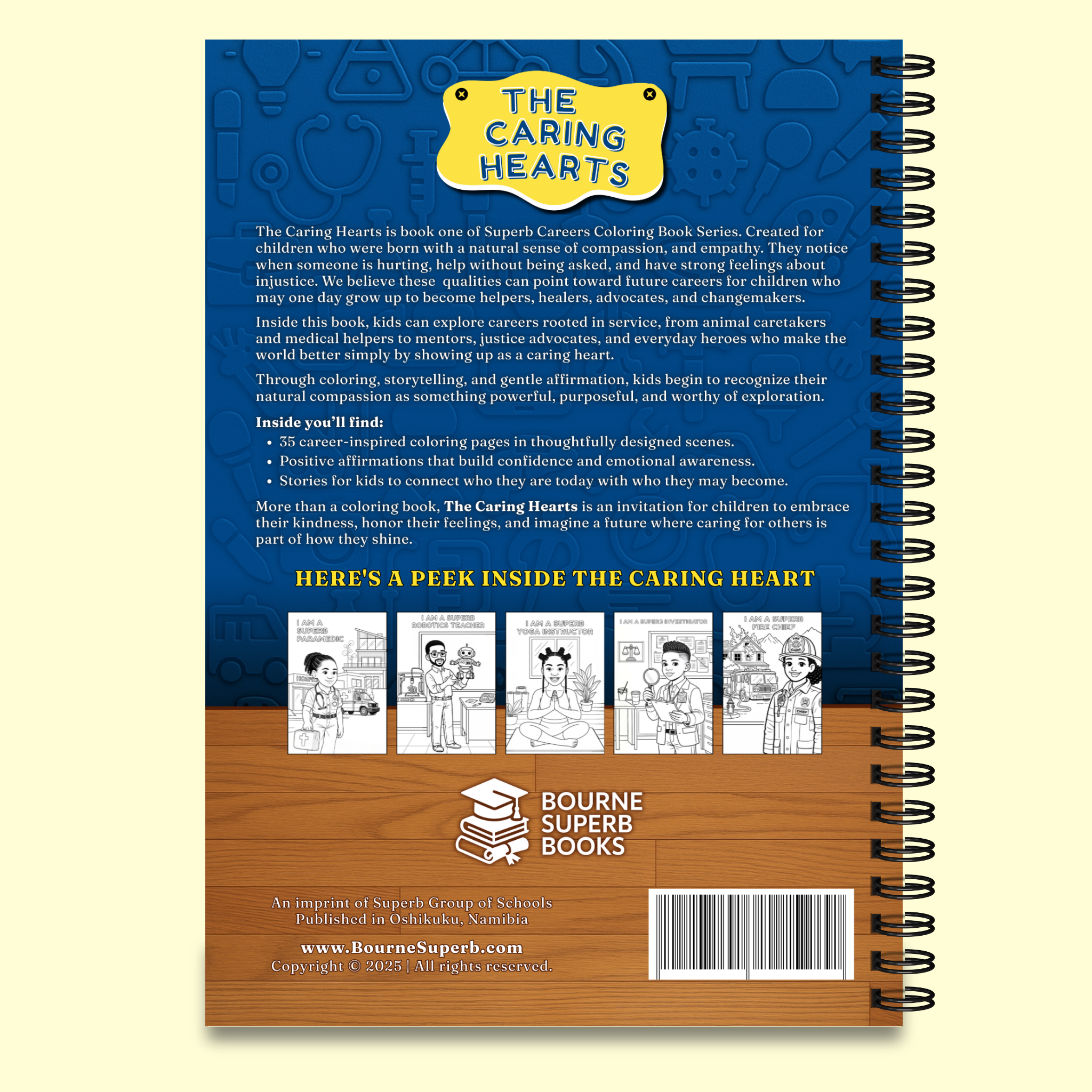 The Caring Heart: Superb Careers Colouring Book 1 (Pre-Order)